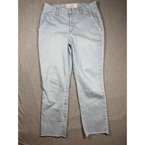Frank & Eileen Wicklow Italian Performance Light Wash Blue Chino Pants Size 4 - Picture 1 of 11